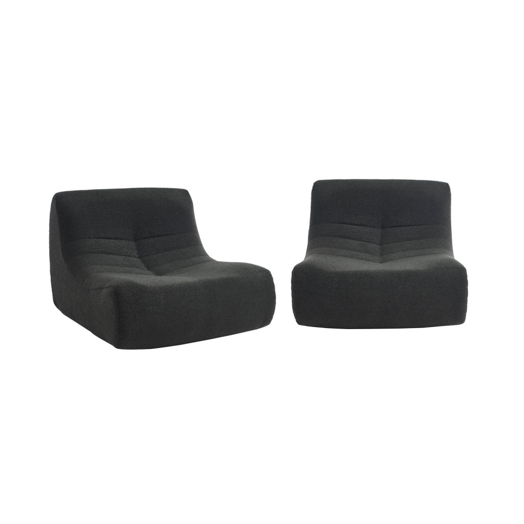 Divano modulare boucle, 2 posti, nero
