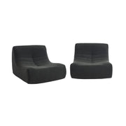 Divano modulare boucle, 2 posti, nero