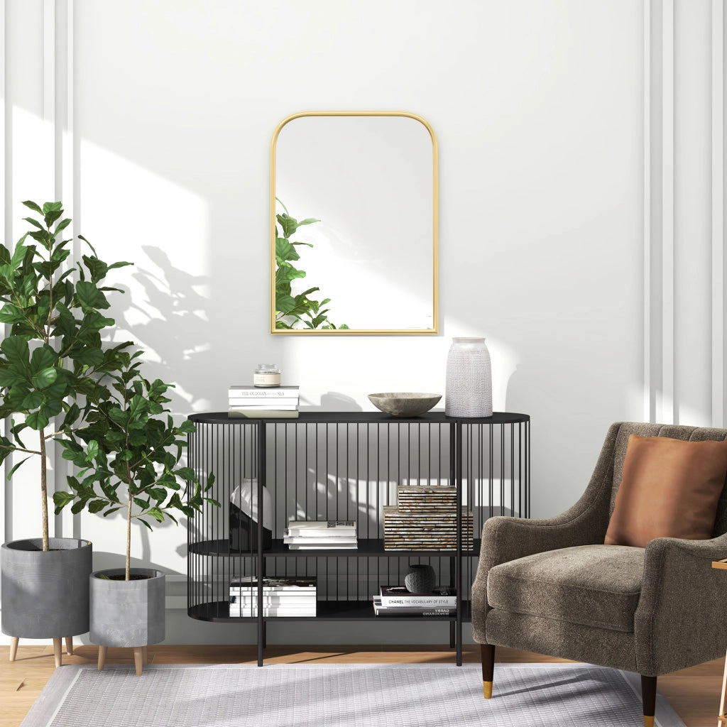 Specchio da Parete ¨C Minimal ¨C Oro 60x3x87 cm