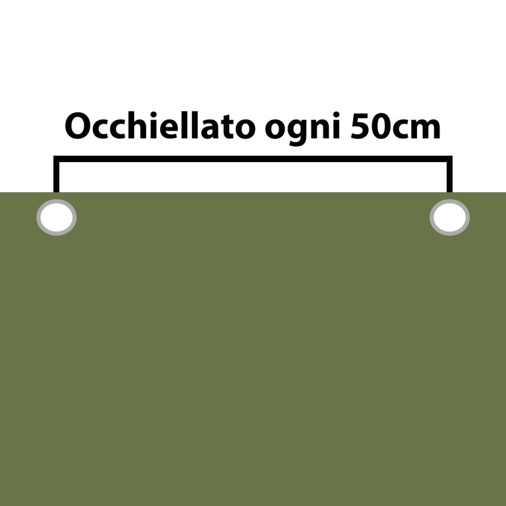 Telo Impermeabile da Esterno Verde (2mt x 3mt) - 300 g/m² Telone con Occhielli Rinforzati, Resistente ai Raggi UV e agli Strappi, per Barche, Legna, Piscine, Mobili da Giardino, Auto