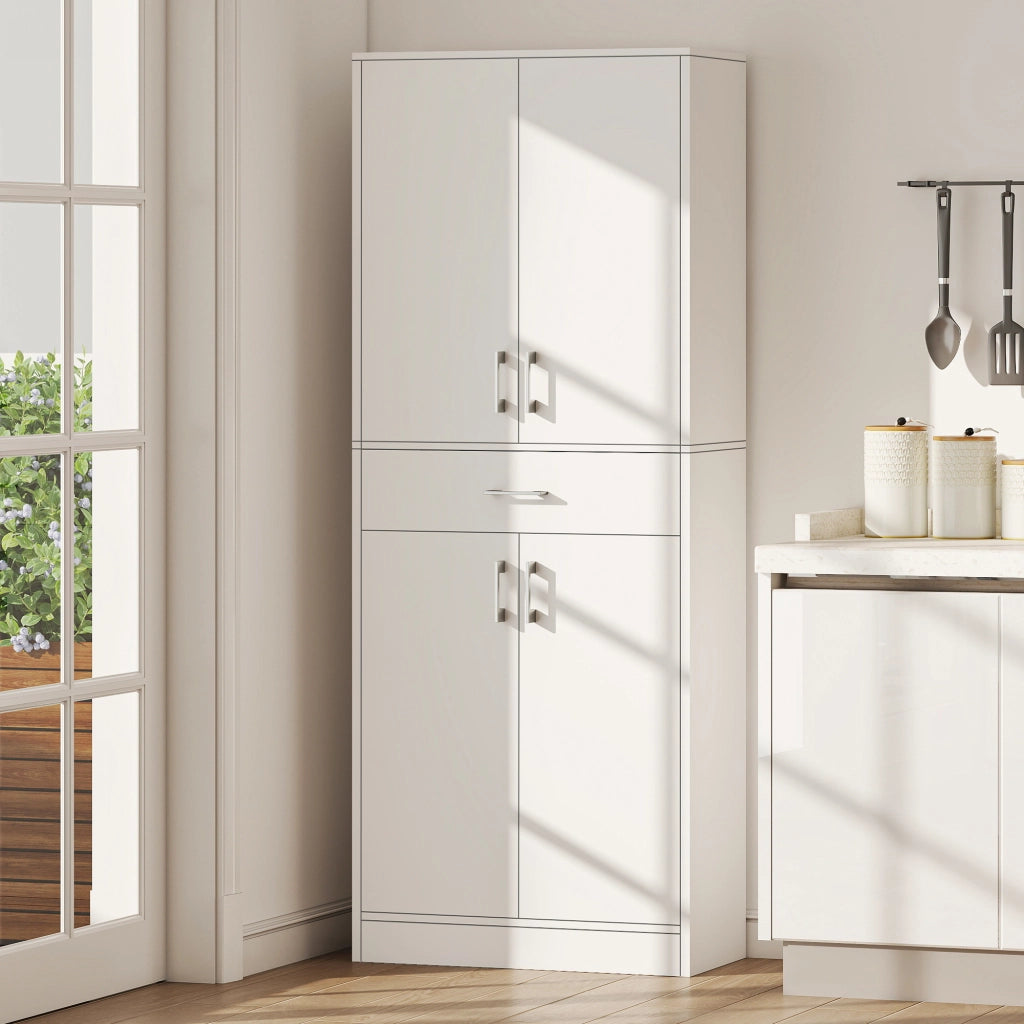 Credenza Cucina con Ante e Cassetto ¨C Minimal ¨C Bianco