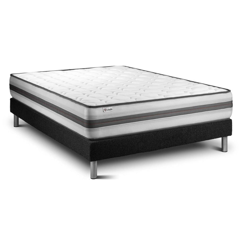 Letto con materasso VITAL POWER RECOVER 180 x 220 cm Rete Kit Nero