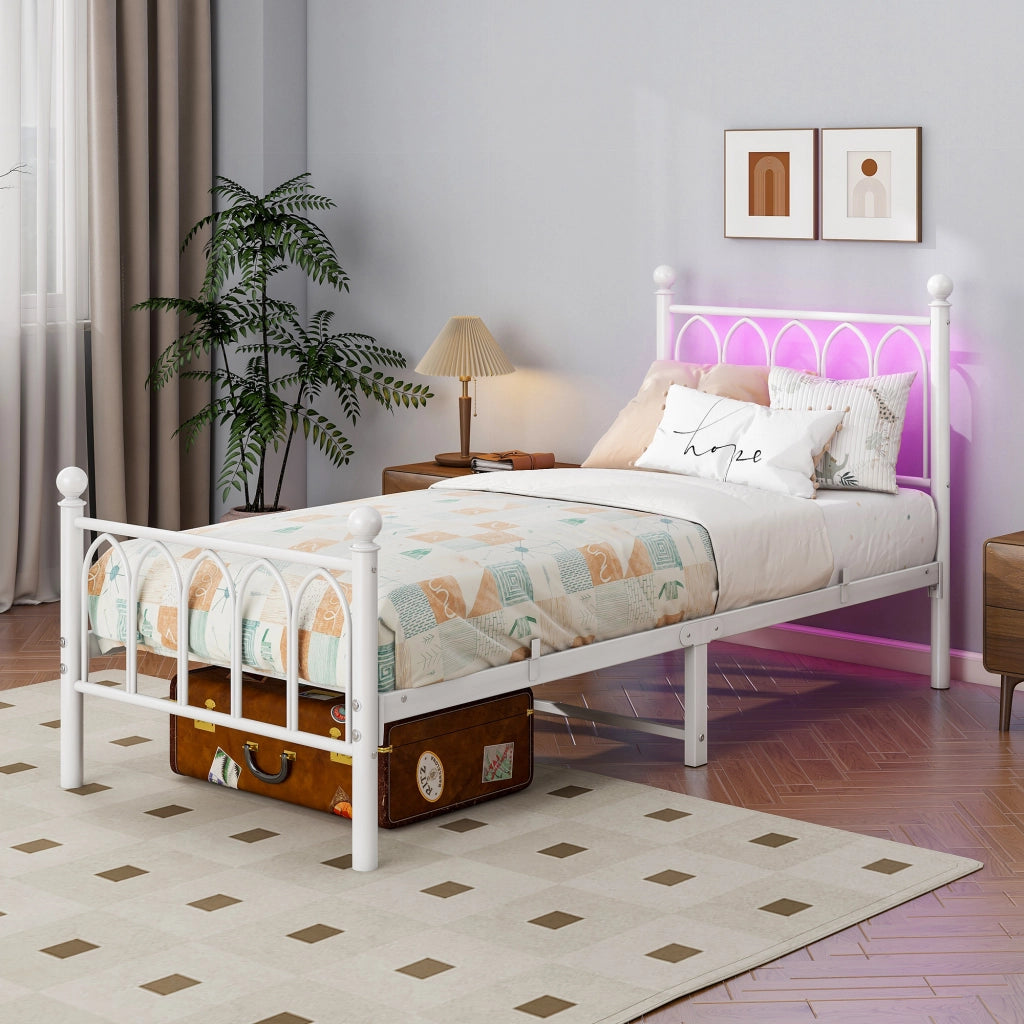letto in ferro bianco 90 x 200 cm