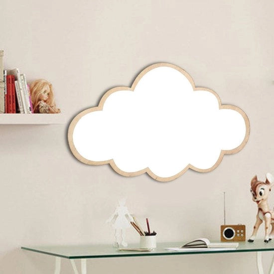 Specchio Decorativo per Bambini con Forma di Nuvola - Acrilico - Telaio per Parete - Sicurezza - Decorazione - 38 x 25 cm - Resistenze alle Sollecitazioni - Specchio Decorativo