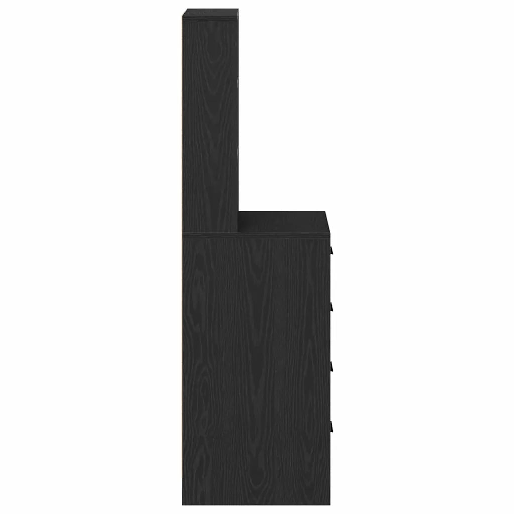 Credenza | Madia | Buffet da pranzo | Armadio da pranzo Rovere nero 40 x 41 x 135 cm Legno multistrato