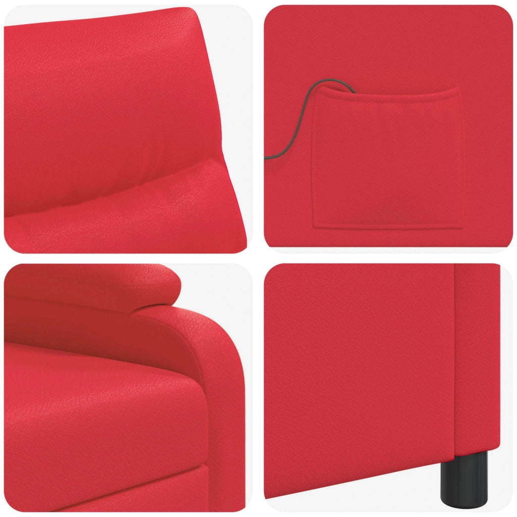 Poltrona Massaggiante Rosso Similpelle 42034906