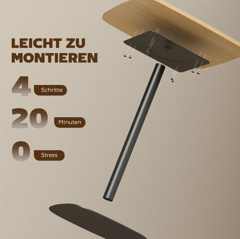 Tavolo da pranzo quadrato 60 cm effetto legno naturale