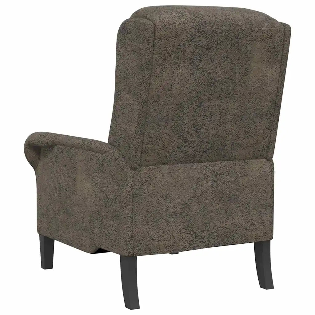 Poltrona | Sedia Relax Grigio scuro Pelle Sintetica