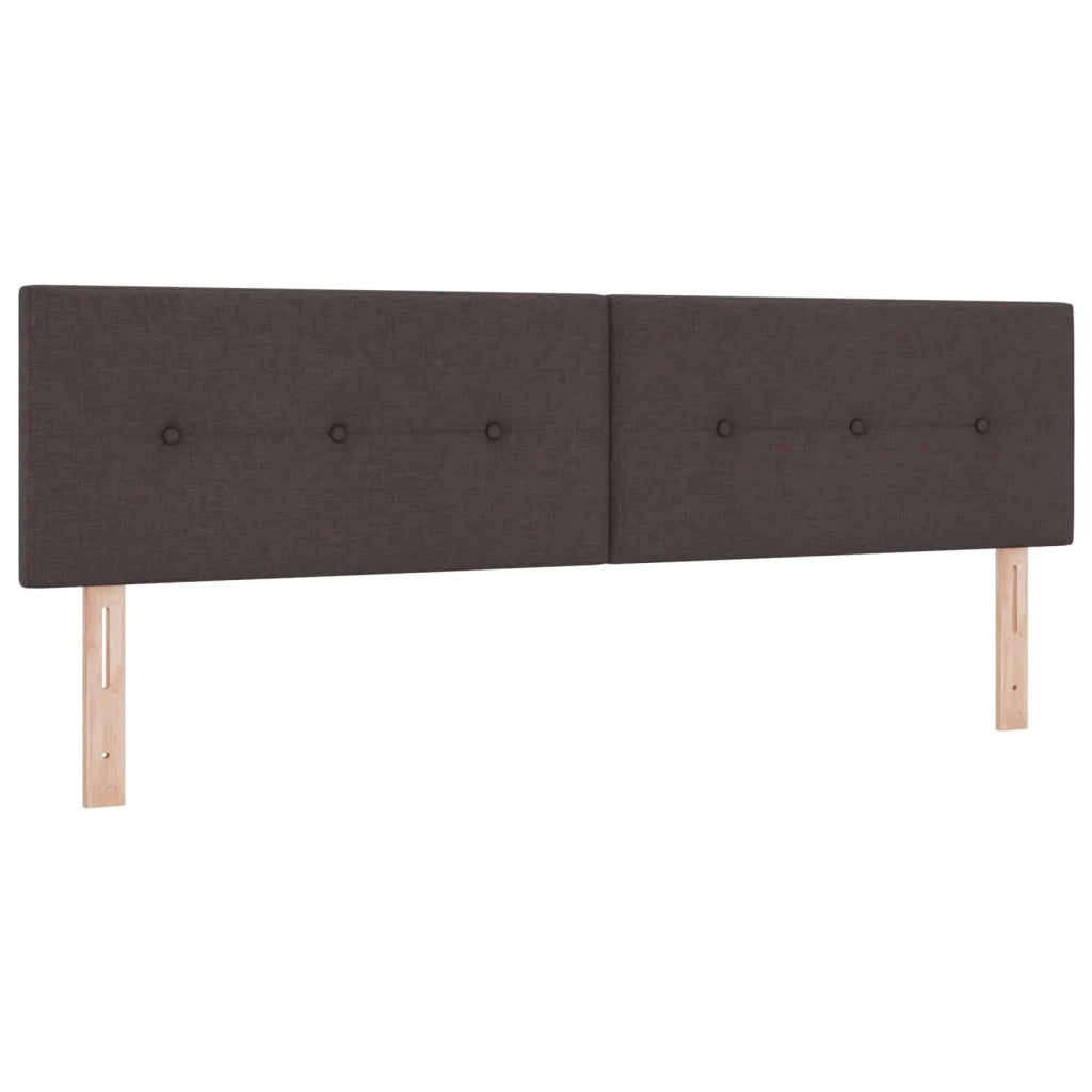 Letto con Box Spring, Materasso e LED Marrone Scuro Tessuto 3452004