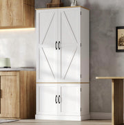 Mobile alto 80x40x180 cm con sensore di movimento e cassetti in MDF bianco