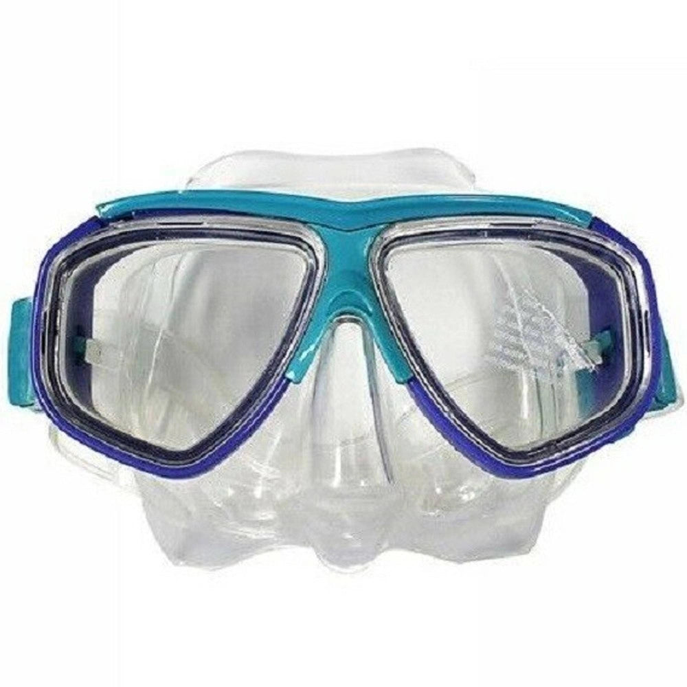 Trade Shop - Maschera Per Immersioni Subacquee Snorkeling Sub Mare Piscina Colore Blu Azzurro -