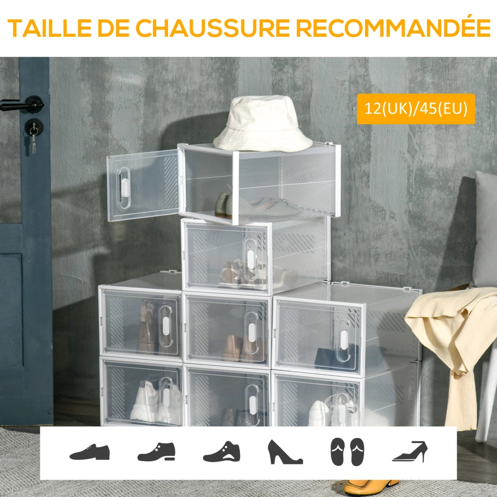 Armadio modulare 8 cubi ¨C zephmum ¨C bianco e trasparente