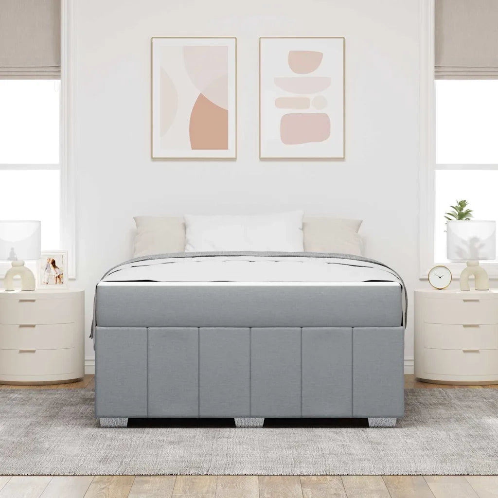 Struttura del letto Grigio chiaro 140 x 200 cm Tessuto