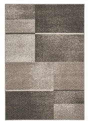 Parure tappeti FUNNY 87071 beige tris scendiletto (1pz cm.80x150 + 2pz cm.60x120) pelo morbido motivo geometrico a quadri