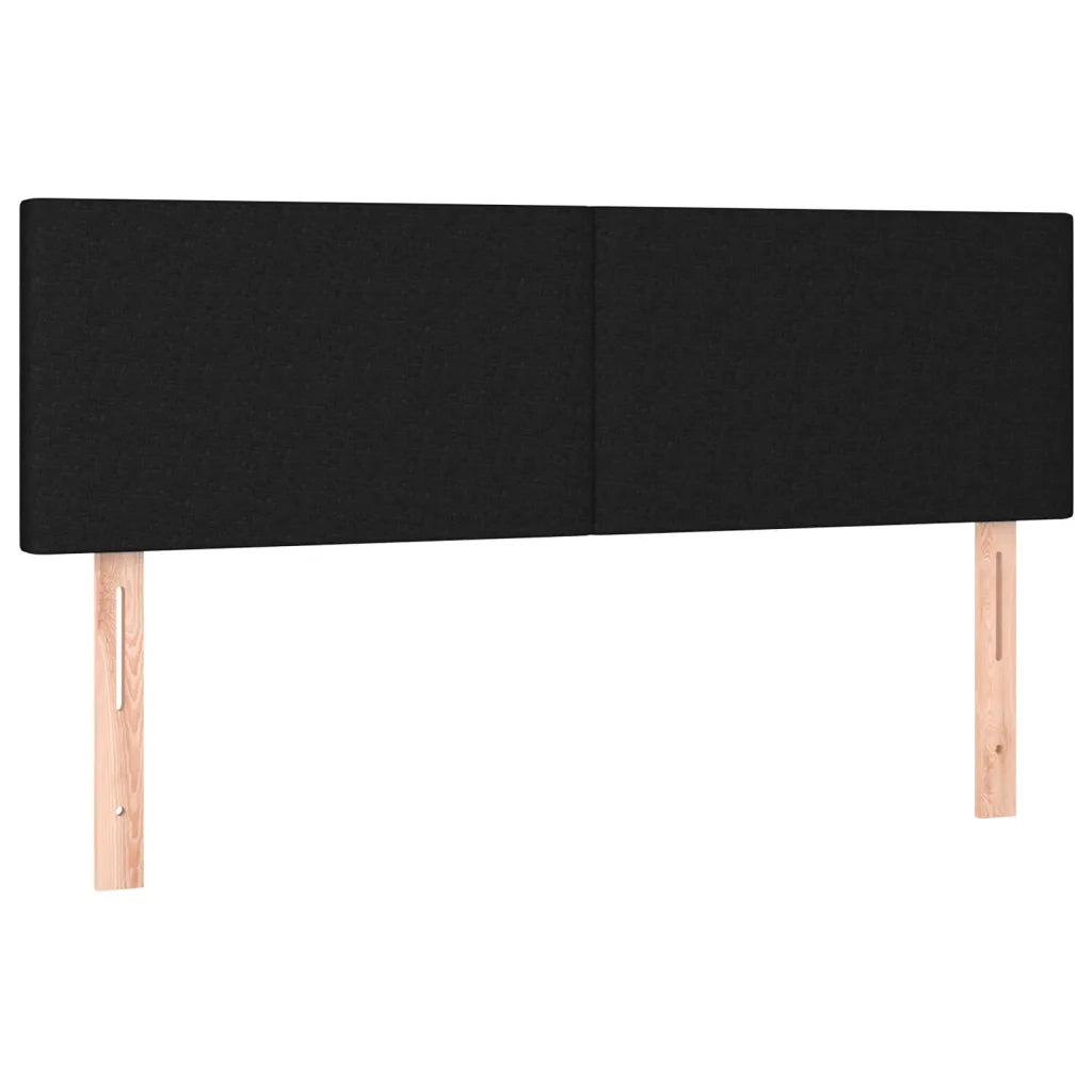 Giroletto a Molle con Materasso Nero 140x200 cm in Tessuto