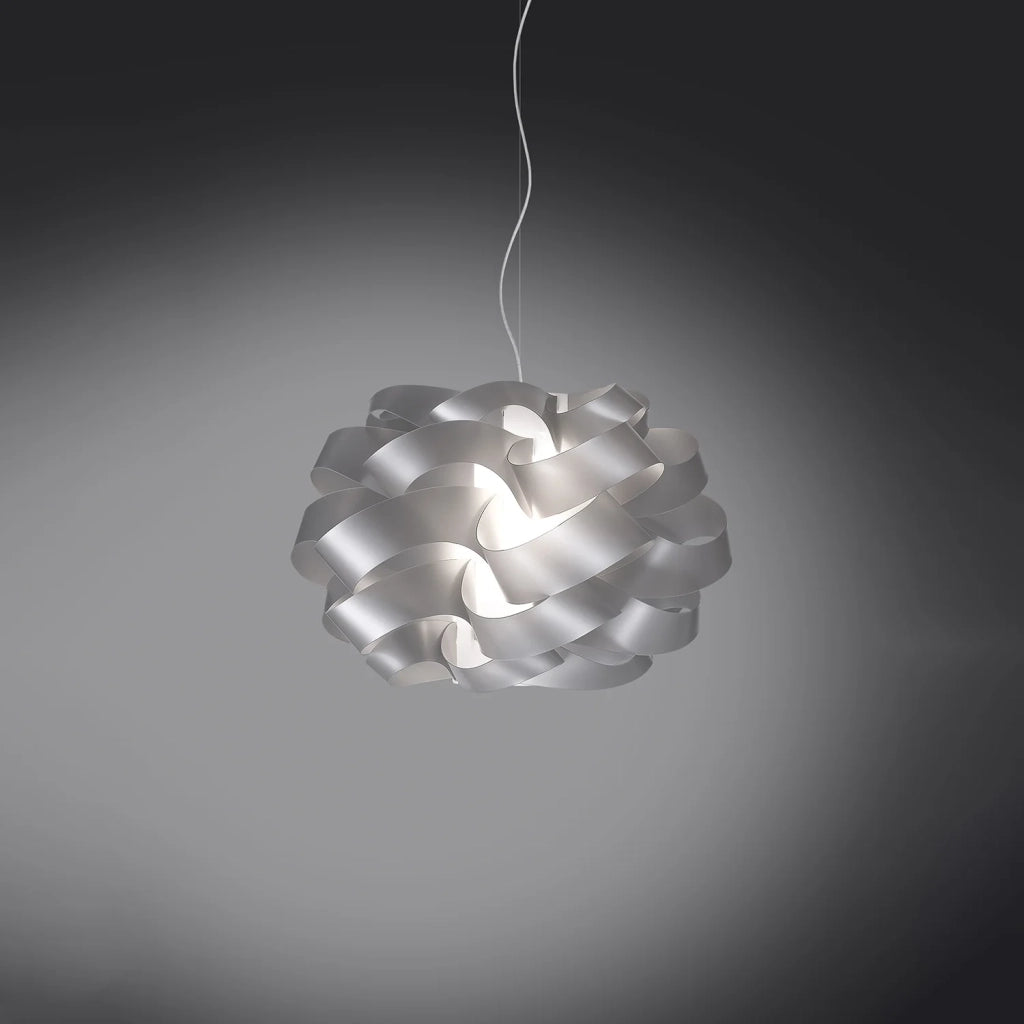 Sospensione Da Esterno Moderna Cloud Polilux ® Argento 1 Luce E27 D40Cm