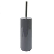 Trade Shop - Portascopino Porta Scopino Con Scopettino Wc Bagno Toilette Grigio Silver 79896 -
