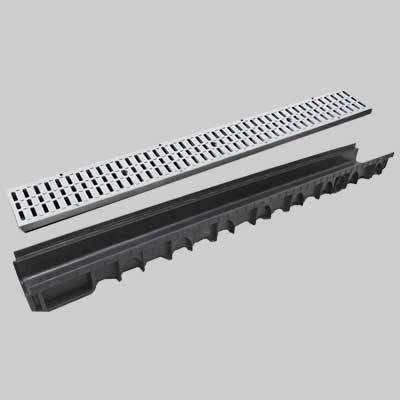 CANALETTA NOR MOD. B CON GRIGLIA ZINCATA  13 x 100 H. 7,5     STAMPLAST