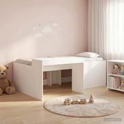Letto alto per bambini con scrivania Bianco 75 x 190 cm 3422683