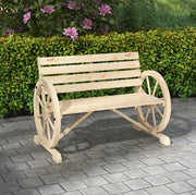 Panca da giardino in legno di abete stile rustico