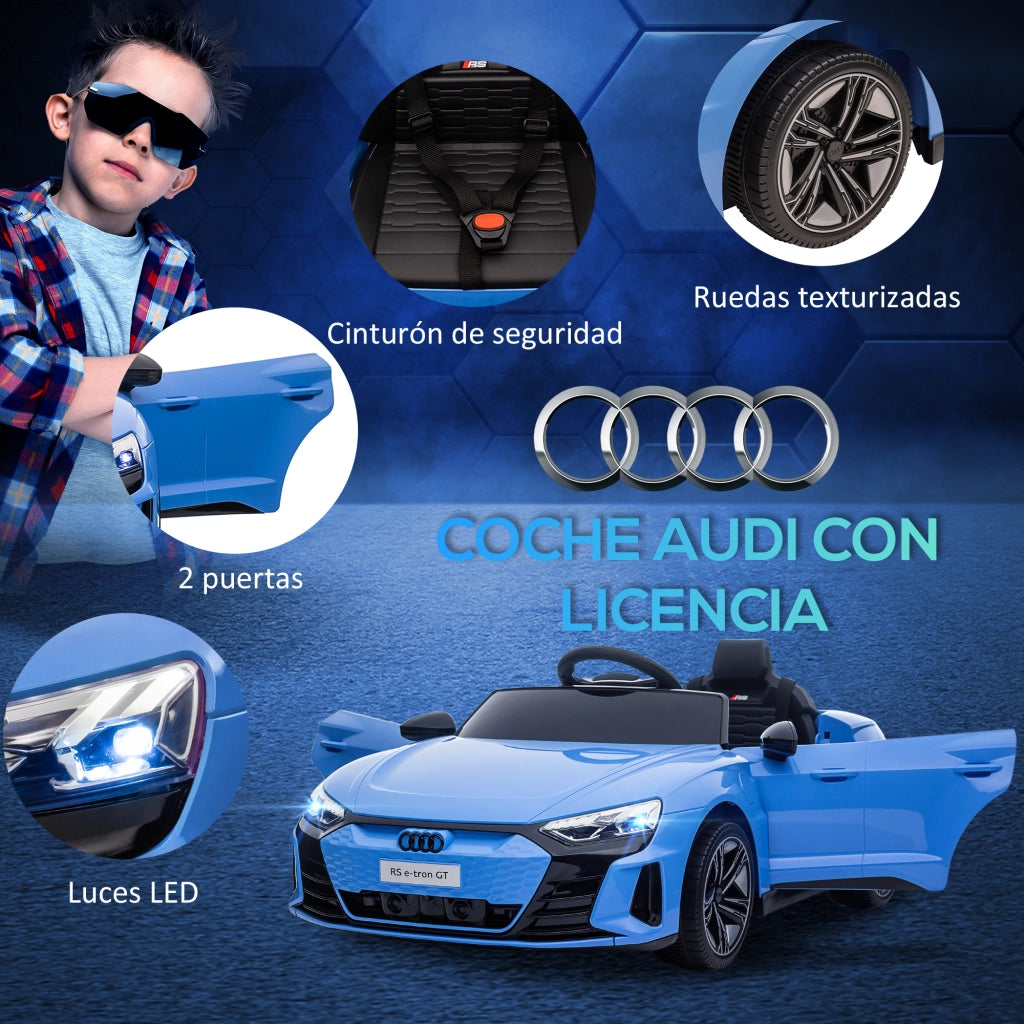 Coche elettrico per bambini 3+ anni Audi RS e-tron GT ¨C zephmum ¨C 103x58x41 cm blu