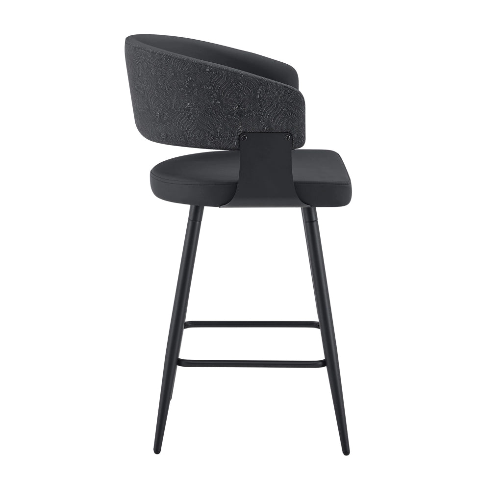 SEDIA Imbottita con braccioli 82x46x56 cm PU Nero