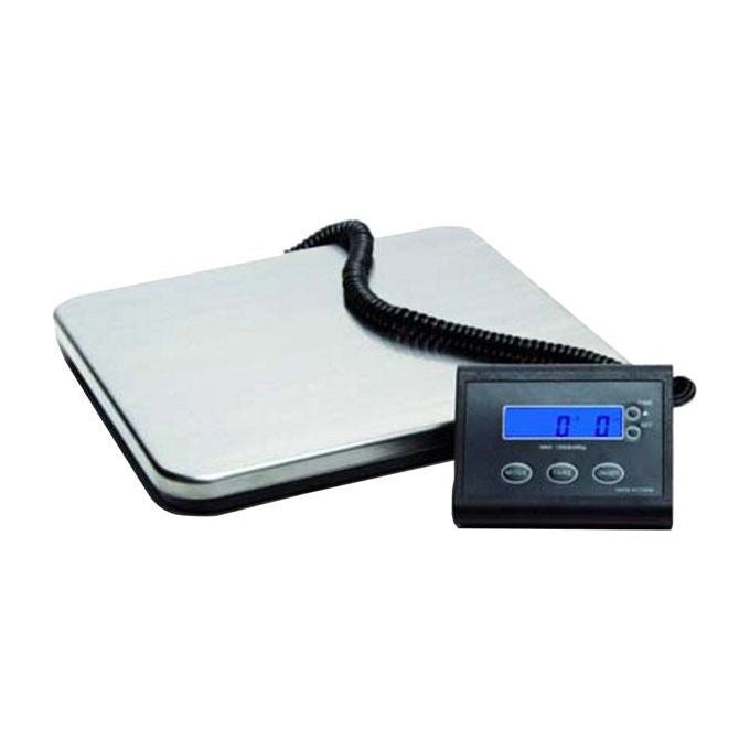 EVA 033293 Bilancia Pesapacchi Elettronica Portata 150 Kg Divisione 50g Piatto Inox Display LCD