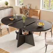 TAVOLO allungabile 110-150 x 110 x 76 cm Nero MDF