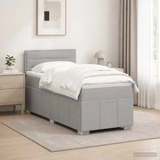 Letto box spring con materasso Grigio Chiaro 100 x 200 cm 3451136