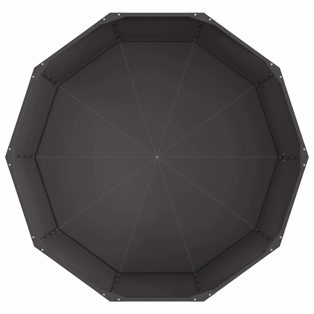 Fioriera Nero 120 x 120 x 50 cm Acciaio 883745