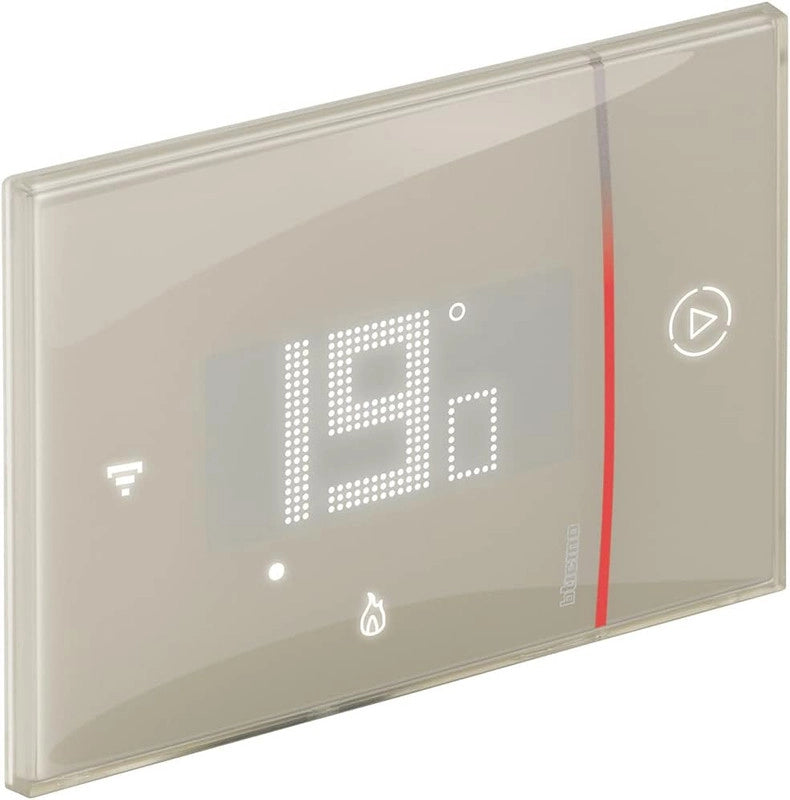 Bticino SXM8002R TERMOSTATO WIFI DIGITALE Smarther2 with Netatmo. Termostato da Incasso. Programmabile. Comando da App. Alexa e Google. Sabbia. Prodotto ricondizionato