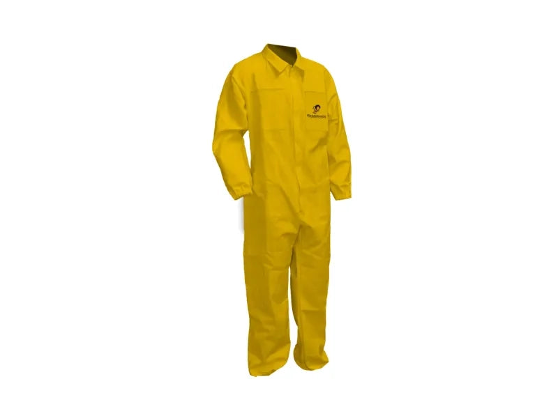 Art.227 Tuta apicoltura 8 tasche in cotone 100% con zip e polsi elasticizzati - Giallo - M