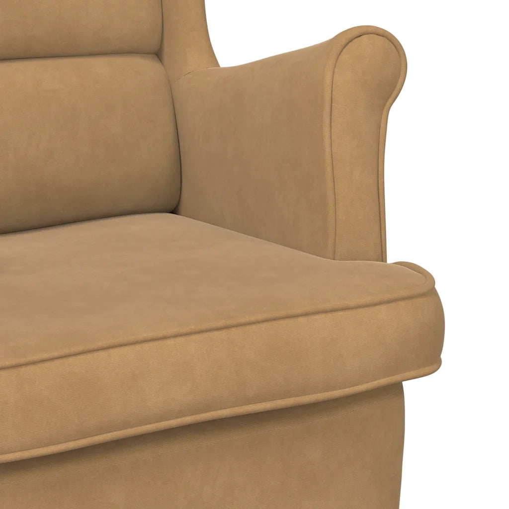 Poltrona Marrone Velluto 324067