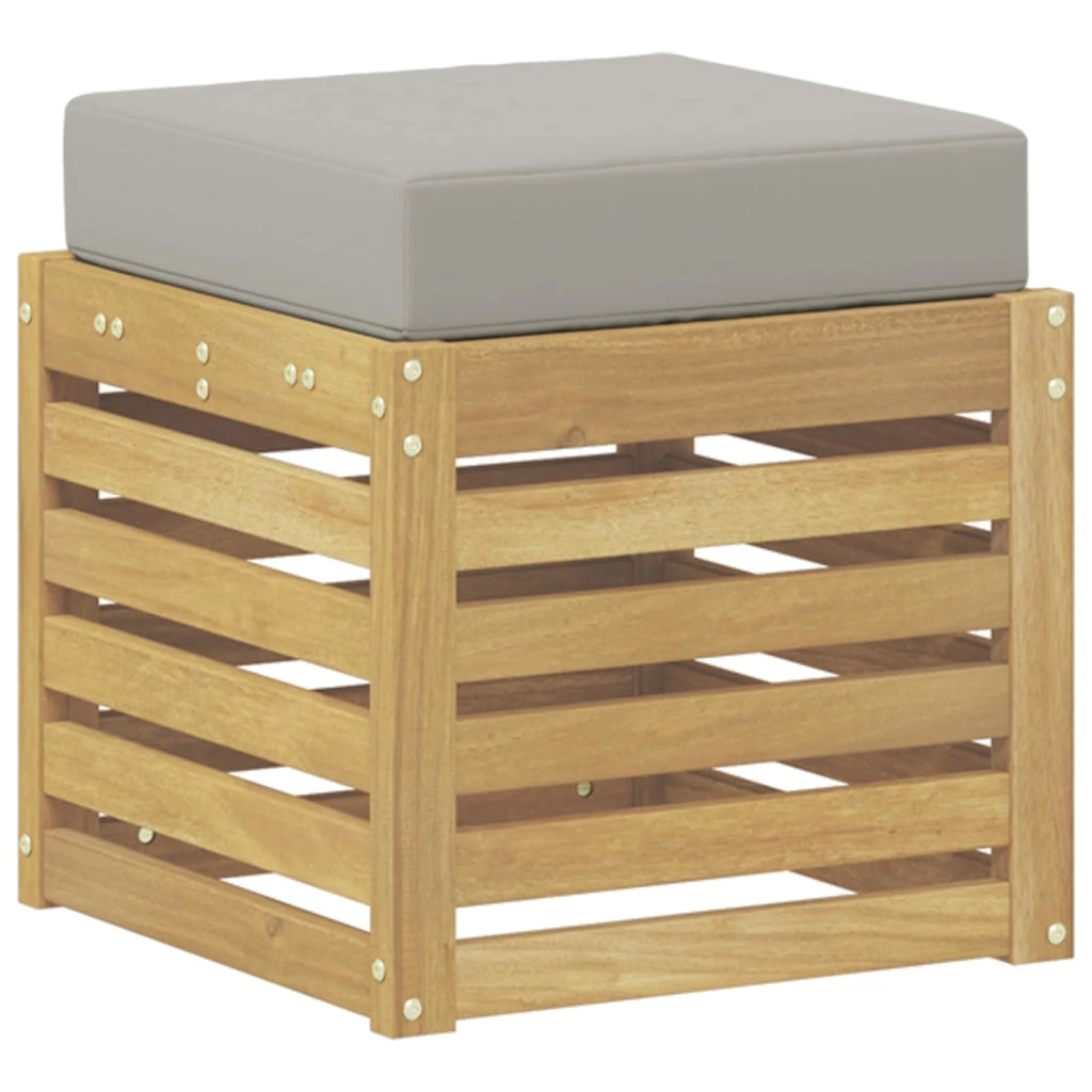 Panchina da esterno | Panchina da Giardino | Panca da Giardino con cuscino Bianco 43 x 43 x 45 cm