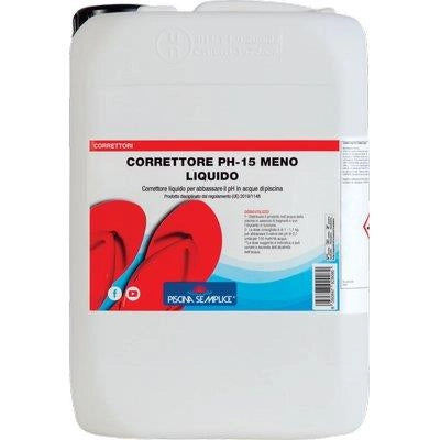 REGOLATORE PH MENO 15% X PISCINA LIQUIDO LT 10 Piscina Semplice