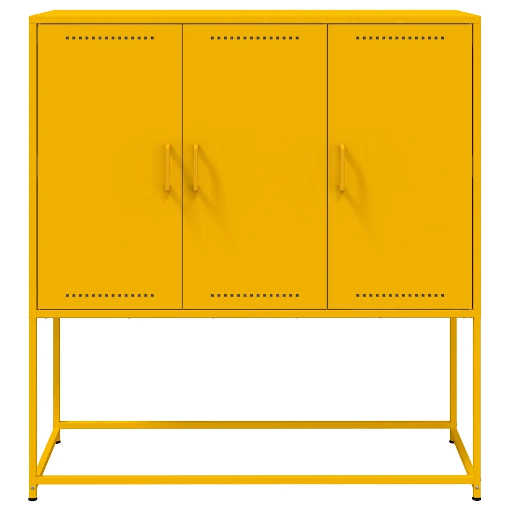 Credenza Giallo Senape 100,5x39x107 cm in Acciaio 846539