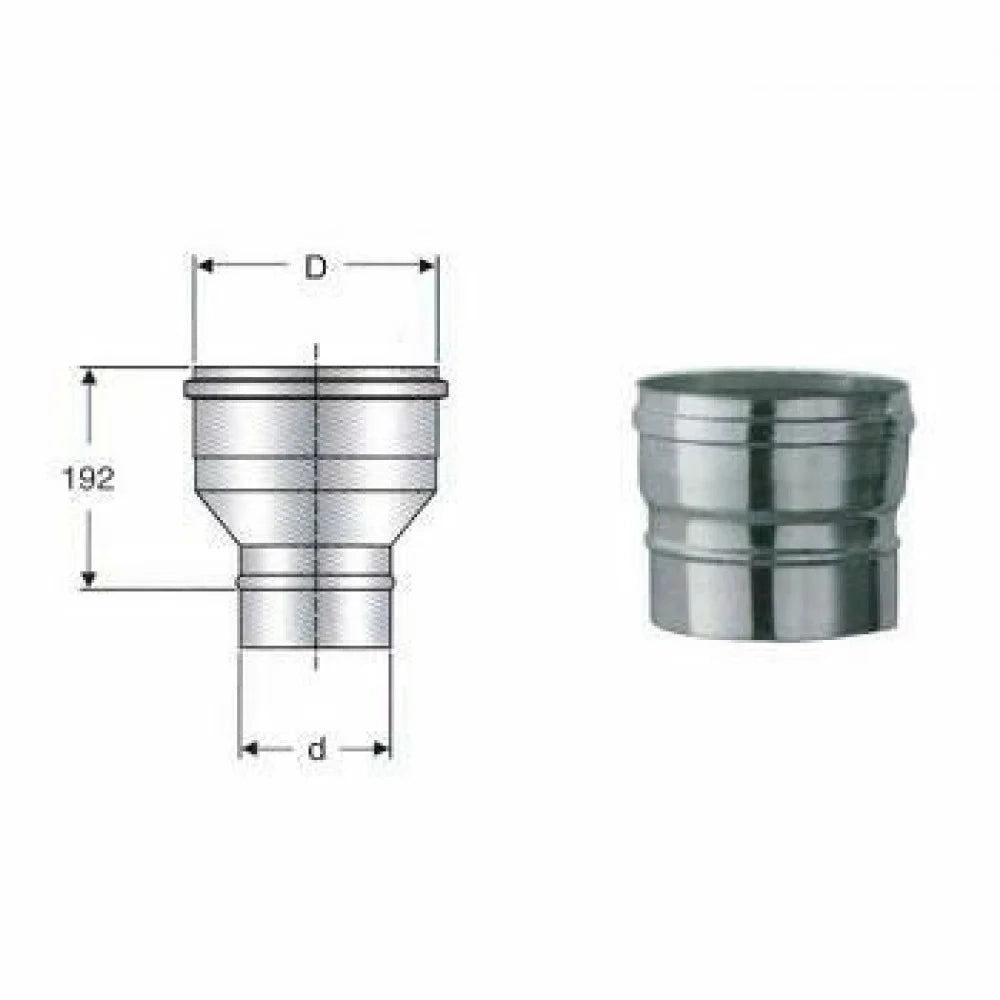 Inox mono parete aisi 316 raccor do d.200m-220f b08xb8ydbq