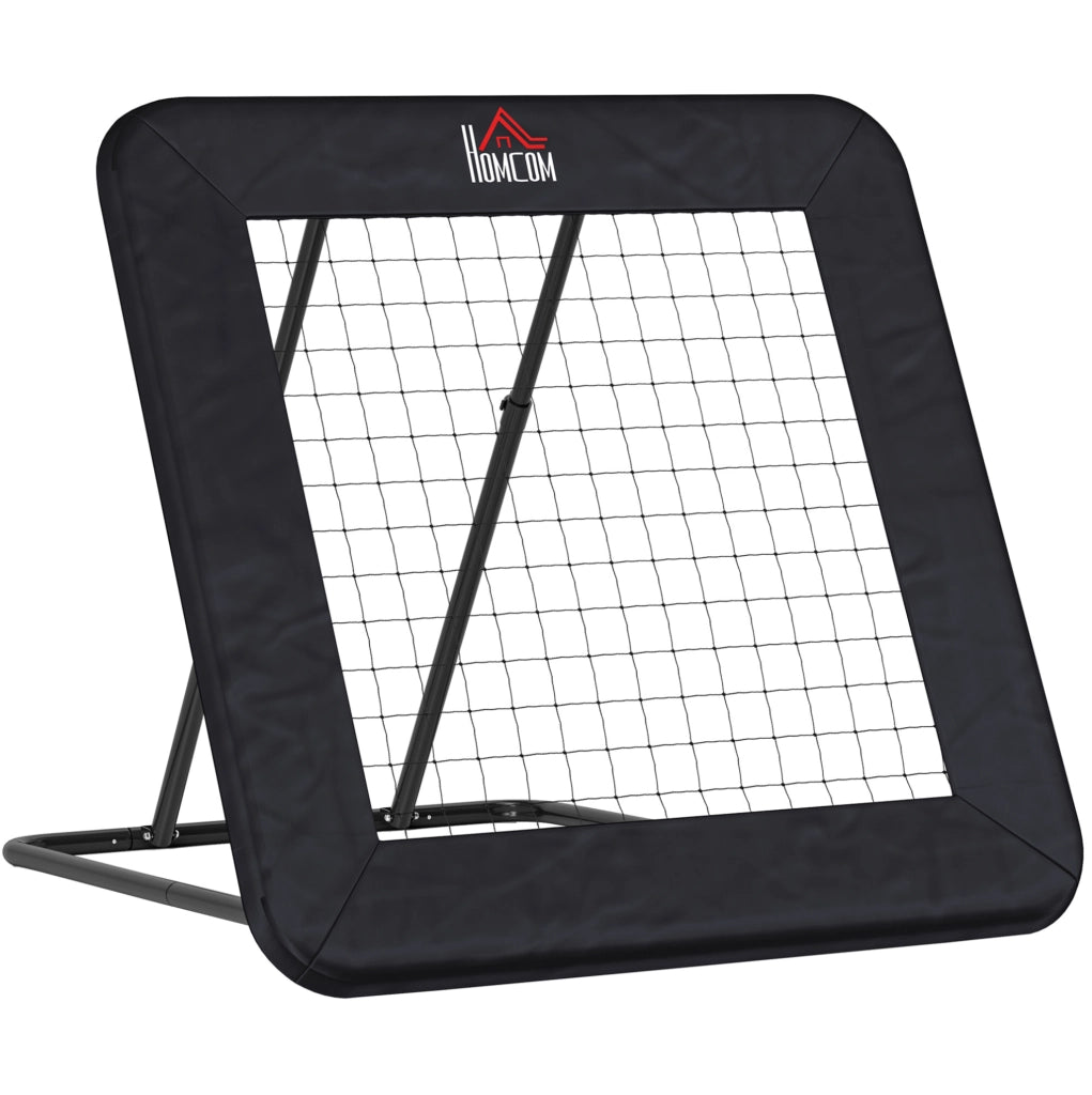 Rebounder multisport pieghevole in acciaio nero 128x118 cm