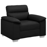 Poltrona | Sedia Relax Nera 100x81x84 cm in Similpelle