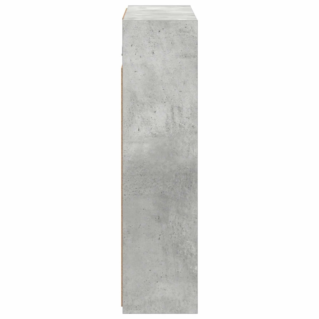 Mobiletto per specchio da bagno Grigio cemento 889154