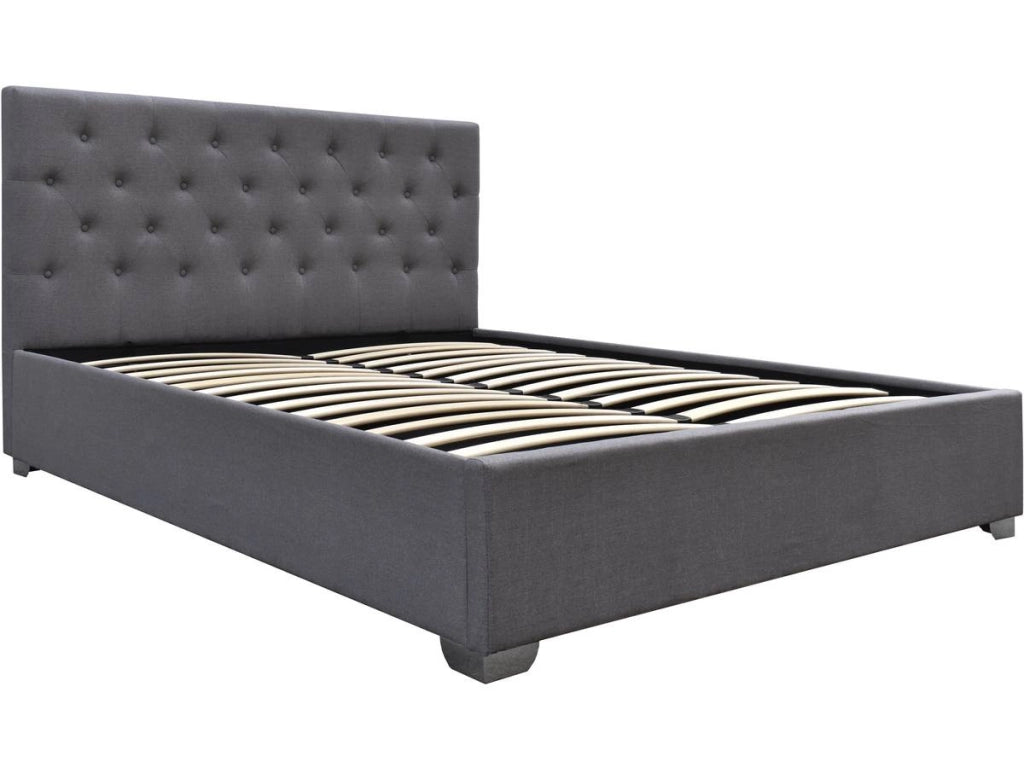 Letto matrimoniale con contenitore "TINO" - 180 x 200 cm - Grigio