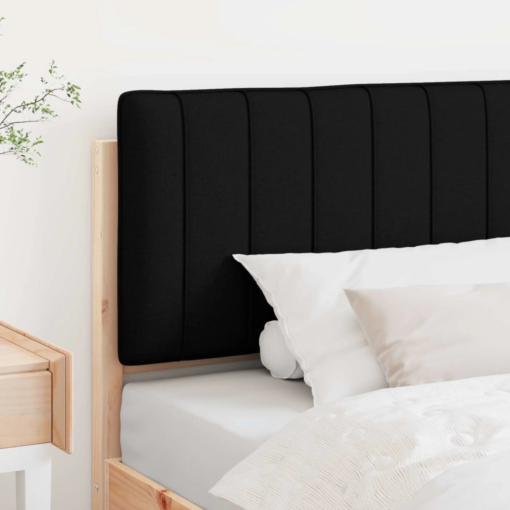 Testiera imbottita-Testiera con Cuscini-Testata Marrone e Nero 100 cm Pino massello 898540