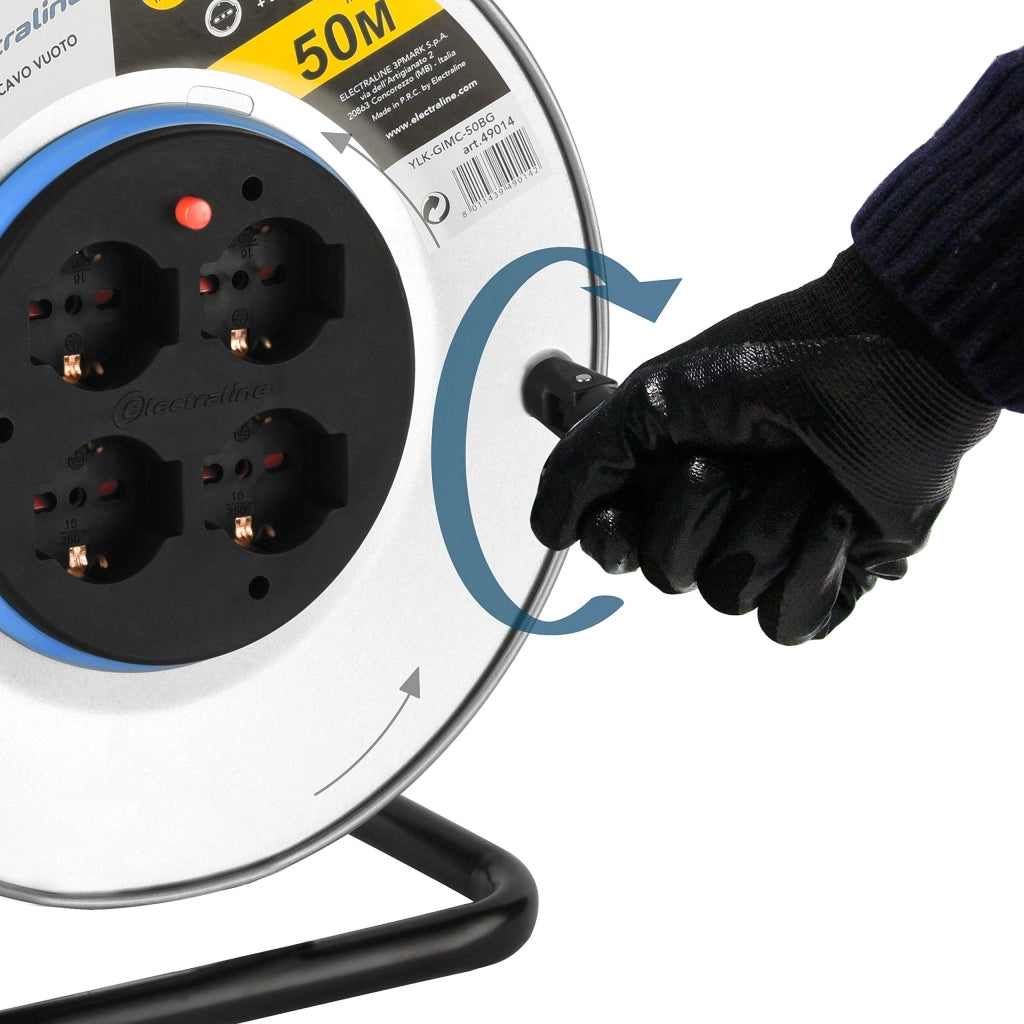 Rullo Avvolgicavo Capacità Avvolgimento 49014 Electraline 50 mt