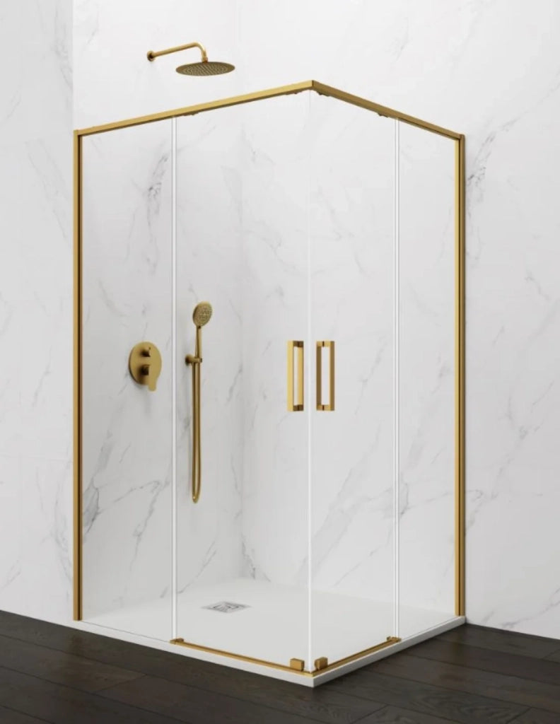Box doccia ingresso angolare 2+2 ABANTE (TWENTY) 100x70 cm Oro