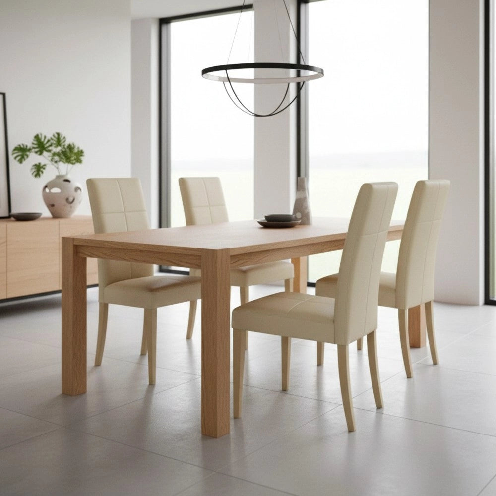 Set 2 sedie similpelle Giada colore beige