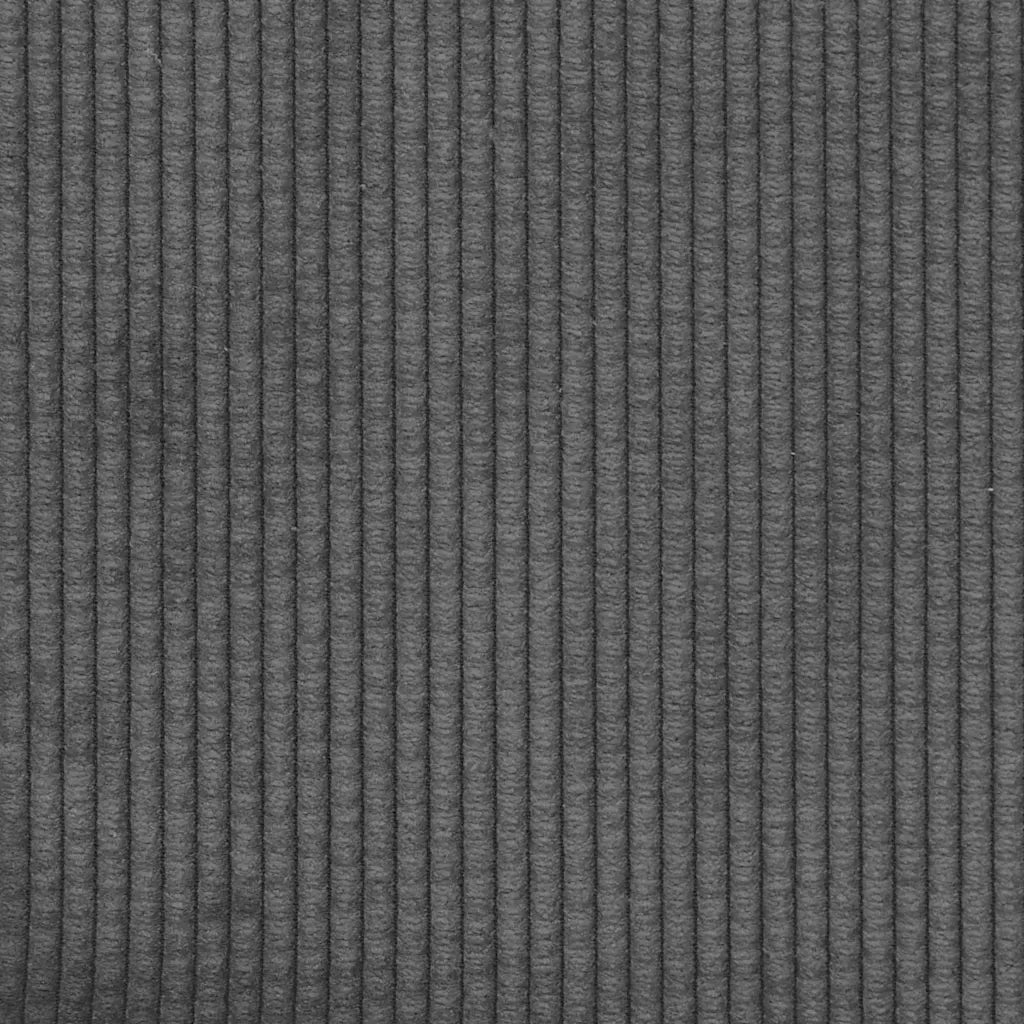 Cuscino per Schiena | Cuscino dorsale Grigio scuro 160 x 50 cm Tessuto in Cords