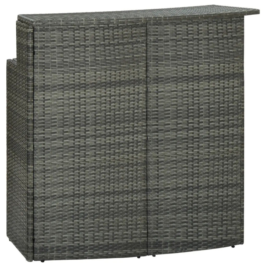Set Bar da Giardino 4 pz con Cuscini Grigio 3064877