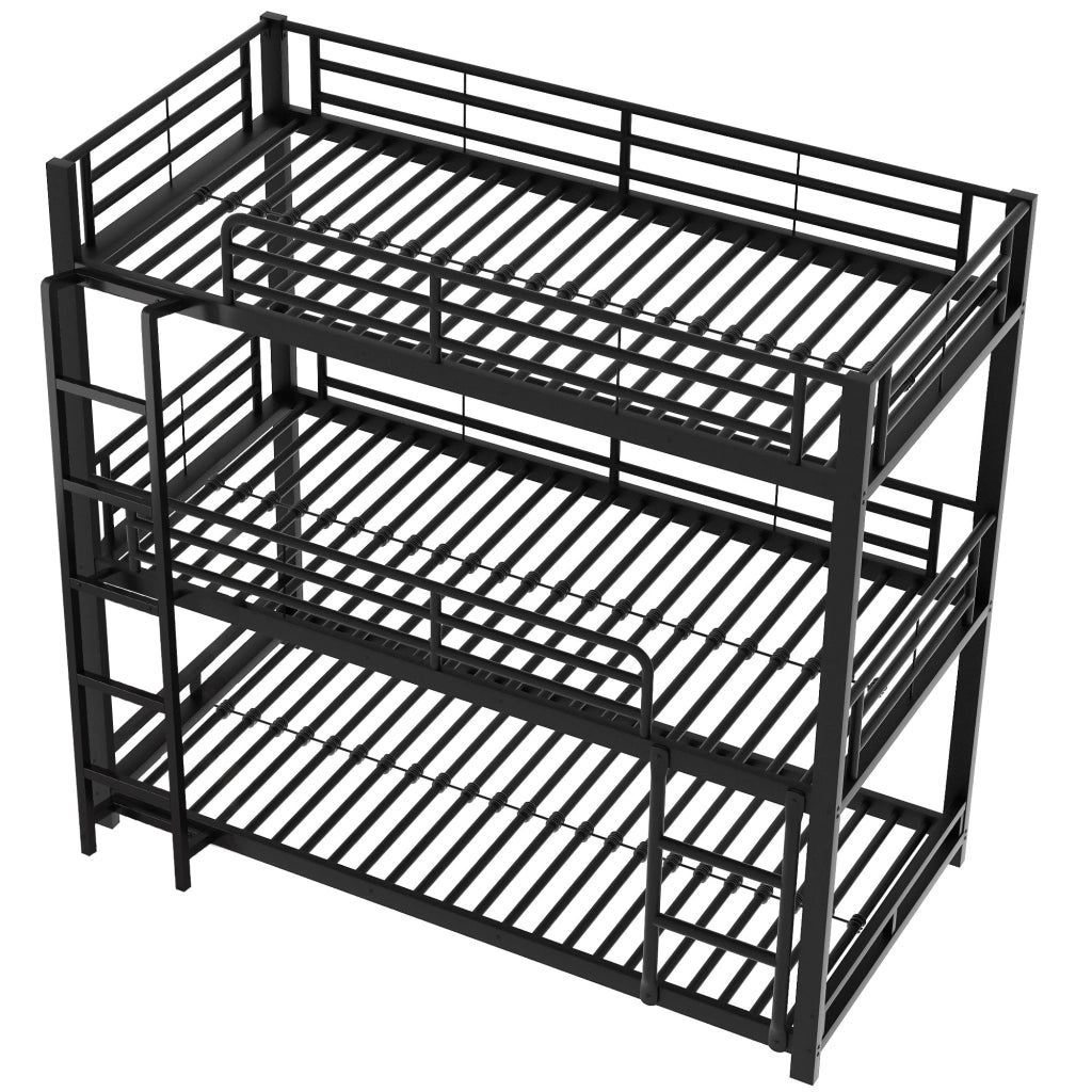 letto a castello metallo nero 90 x 200 cm