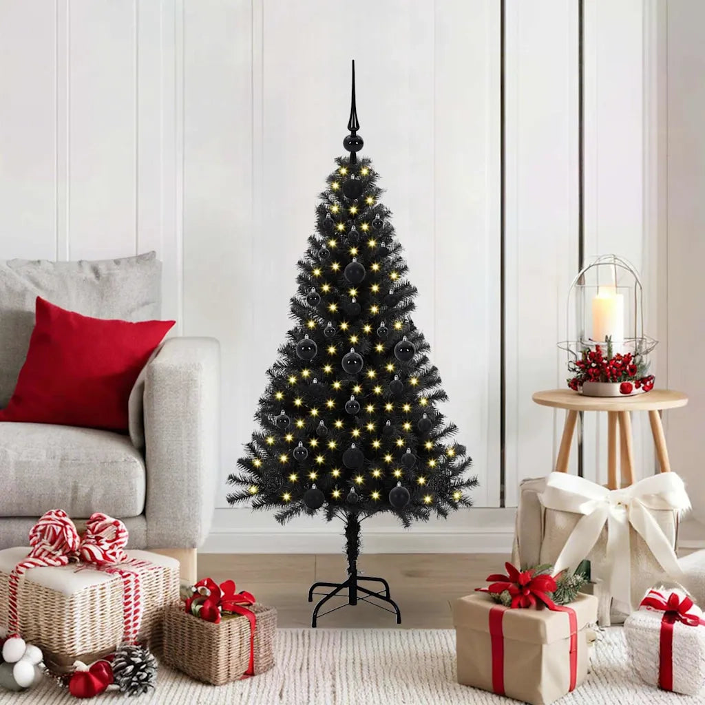 Albero di Natale Nero 120 cm PVC 3396457