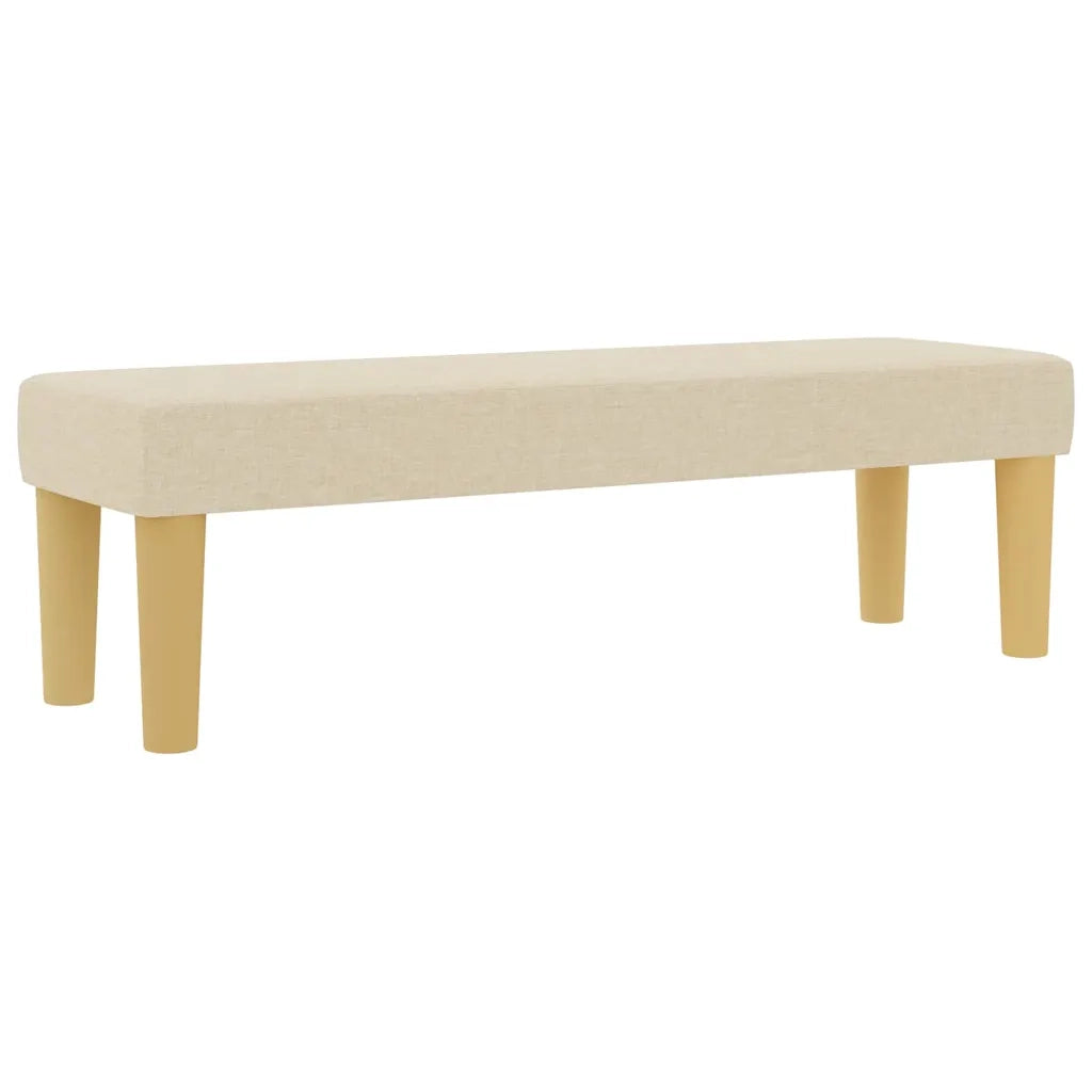 Letto a molle con testiera Crema 200 x 120 cm Tessuto 3344217